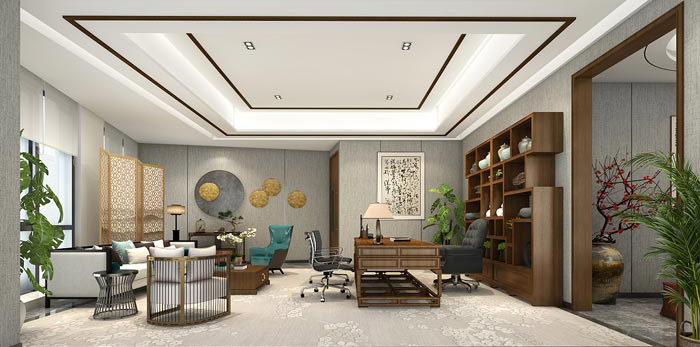 集團(tuán)公司辦公室裝修設(shè)計效果圖