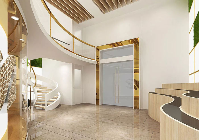 時尚辦公室進(jìn)門區(qū)裝修設(shè)計效果圖